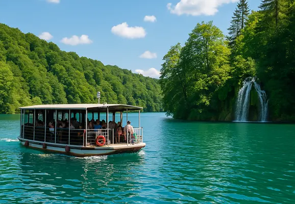 paseo en barco parque nacional plitvice croacia